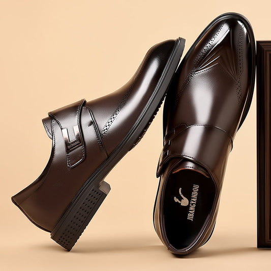 Men's Oxford Slip-On with Buckle and Perforated Toe