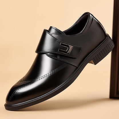 Men's Oxford Slip-On with Buckle and Perforated Toe