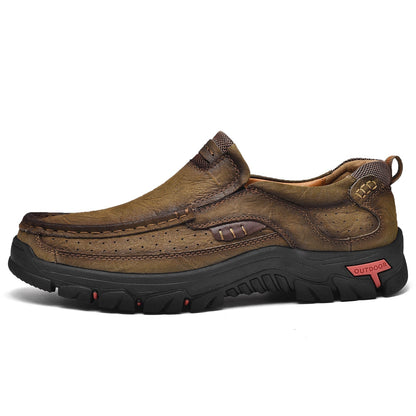 Scarpe Uomo Slip-On Effetto Pelle con Suola Antiscivolo e Soletta Ammortizzata