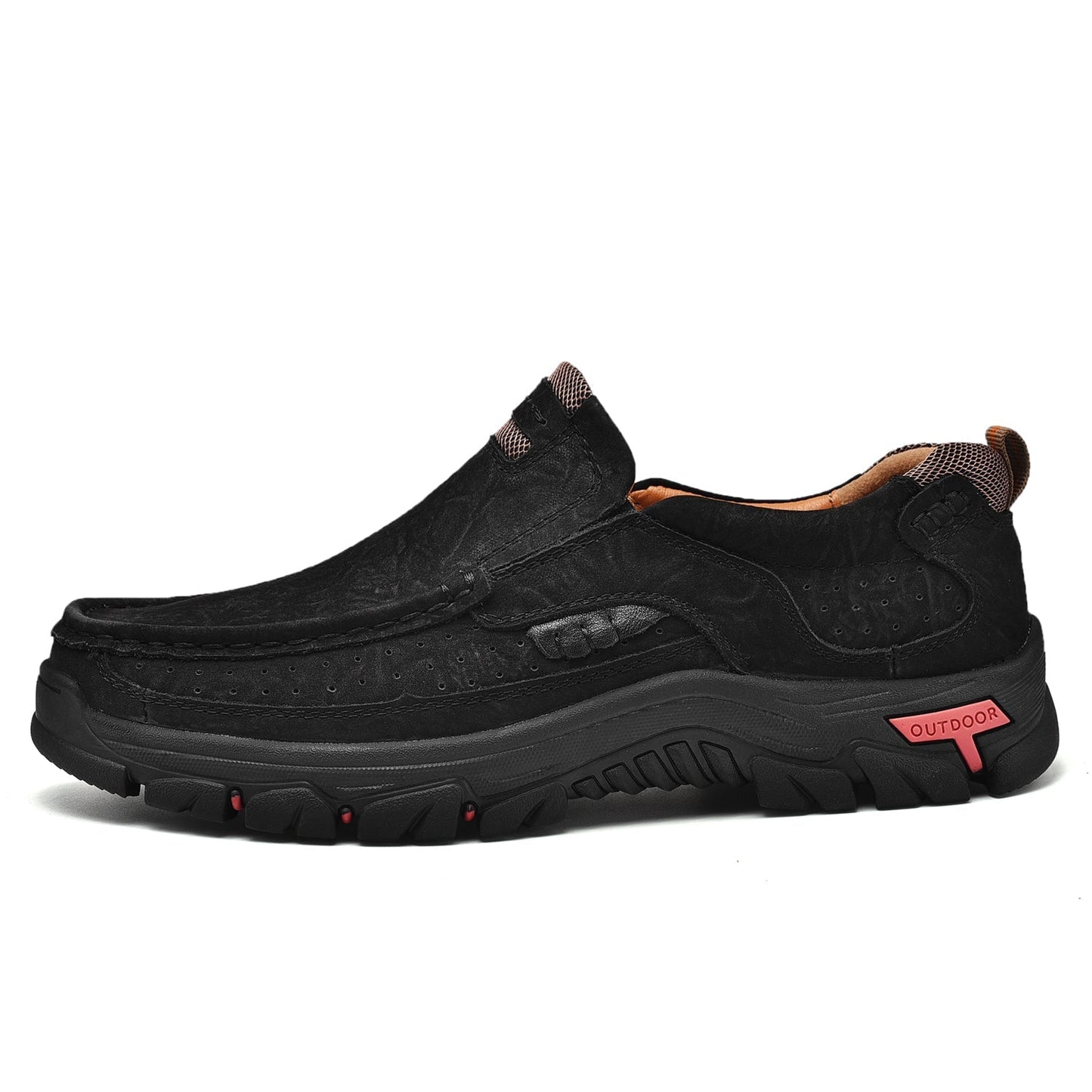 Scarpe Uomo Slip-On Effetto Pelle con Suola Antiscivolo e Soletta Ammortizzata