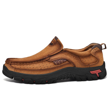 Scarpe Uomo Slip-On Effetto Pelle con Suola Antiscivolo e Soletta Ammortizzata