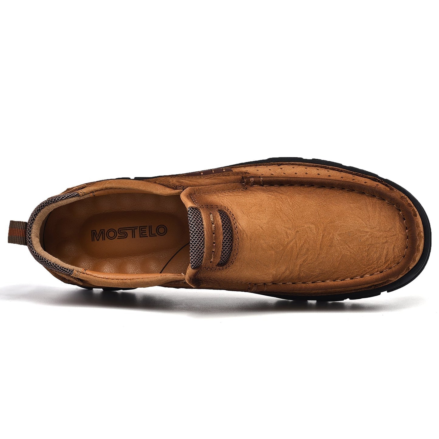 Scarpe Uomo Slip-On Effetto Pelle con Suola Antiscivolo e Soletta Ammortizzata