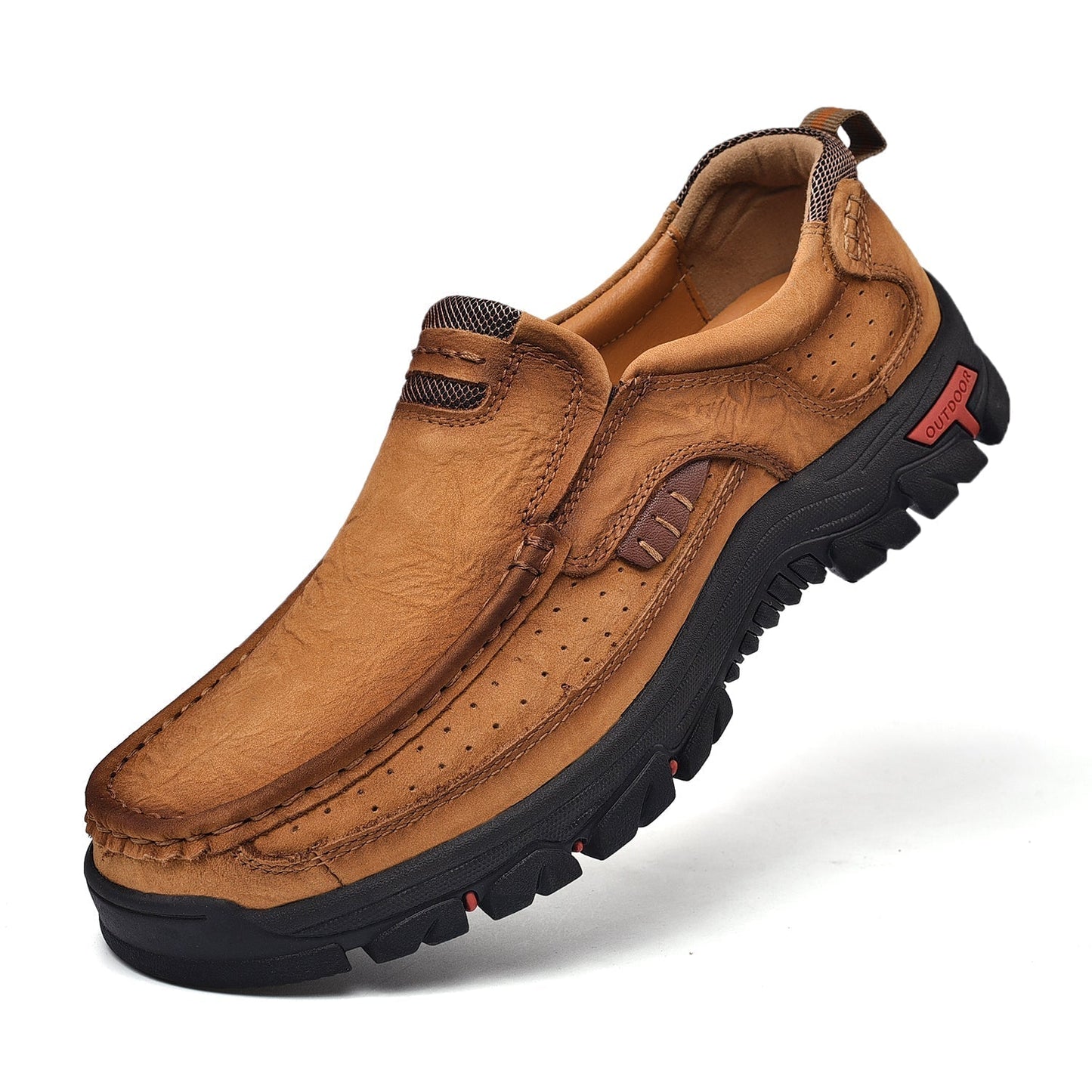 Scarpe Uomo Slip-On Effetto Pelle con Suola Antiscivolo e Soletta Ammortizzata