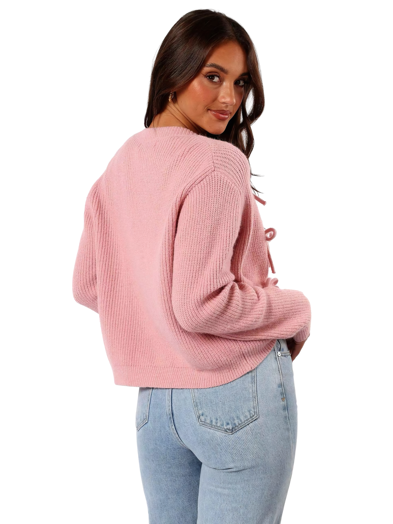 Cardigan Donna Autunnale con Laccetti e Apertura Frontale – Stile Versatile