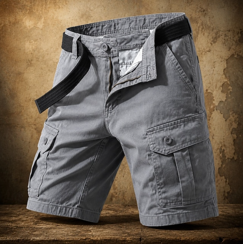 Bermudas cargo de hombre para verano con bolsillos utilitarios y corte cómodo