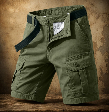 Bermudas cargo de hombre para verano con bolsillos utilitarios y corte cómodo