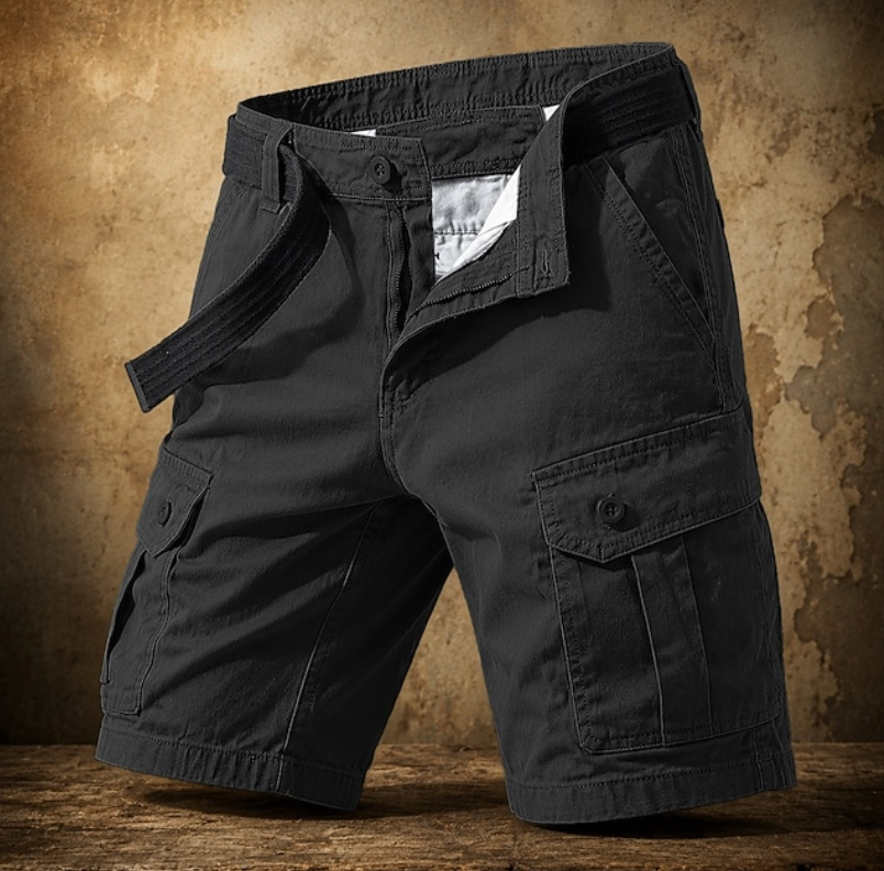 Bermudas cargo de hombre para verano con bolsillos utilitarios y corte cómodo
