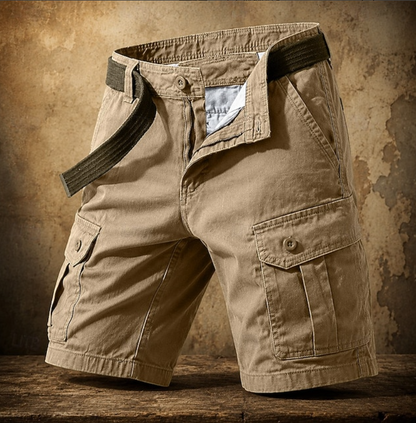 Bermudas cargo de hombre para verano con bolsillos utilitarios y corte cómodo