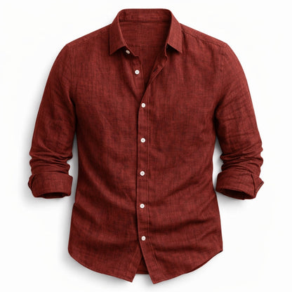 Men's Summer Shirt with Buttons and Rounded Hem – Comfortable Casual Fit