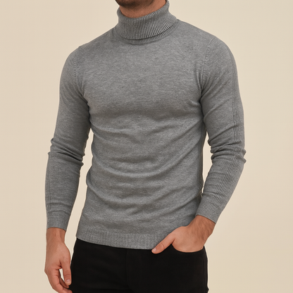 Maglione Uomo a Collo Alto Slim Fit Invernale – Maglia Style