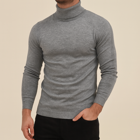 Maglione Uomo a Collo Alto Slim Fit Invernale – Maglia Style