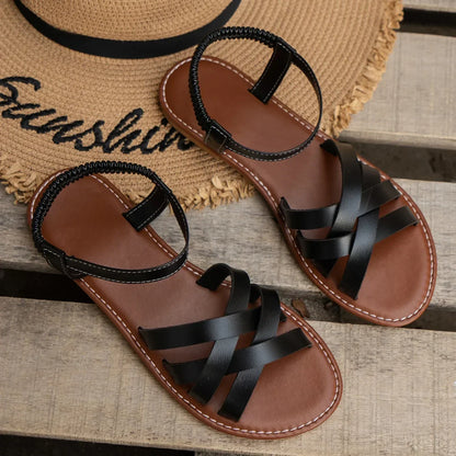 Women's Summer Sandals with Braided Straps, Padded Footbed and Ankle Strap – Sandal Style