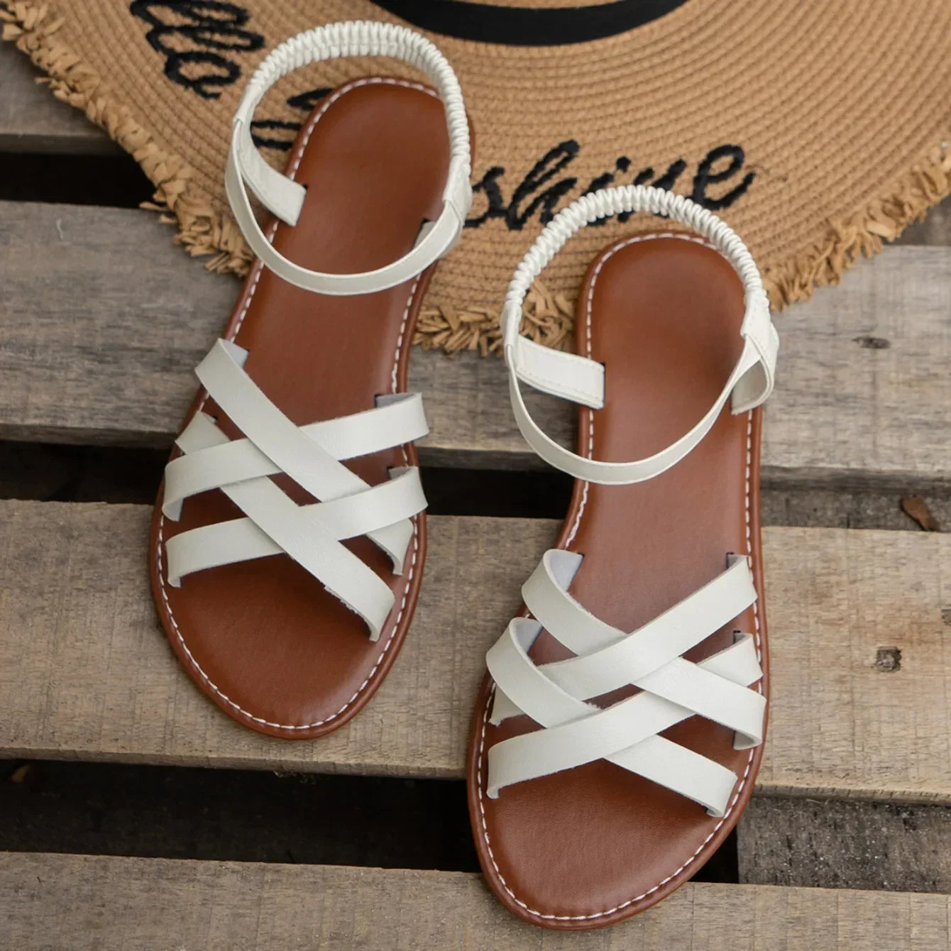 Women's Summer Sandals with Braided Straps, Padded Footbed and Ankle Strap – Sandal Style