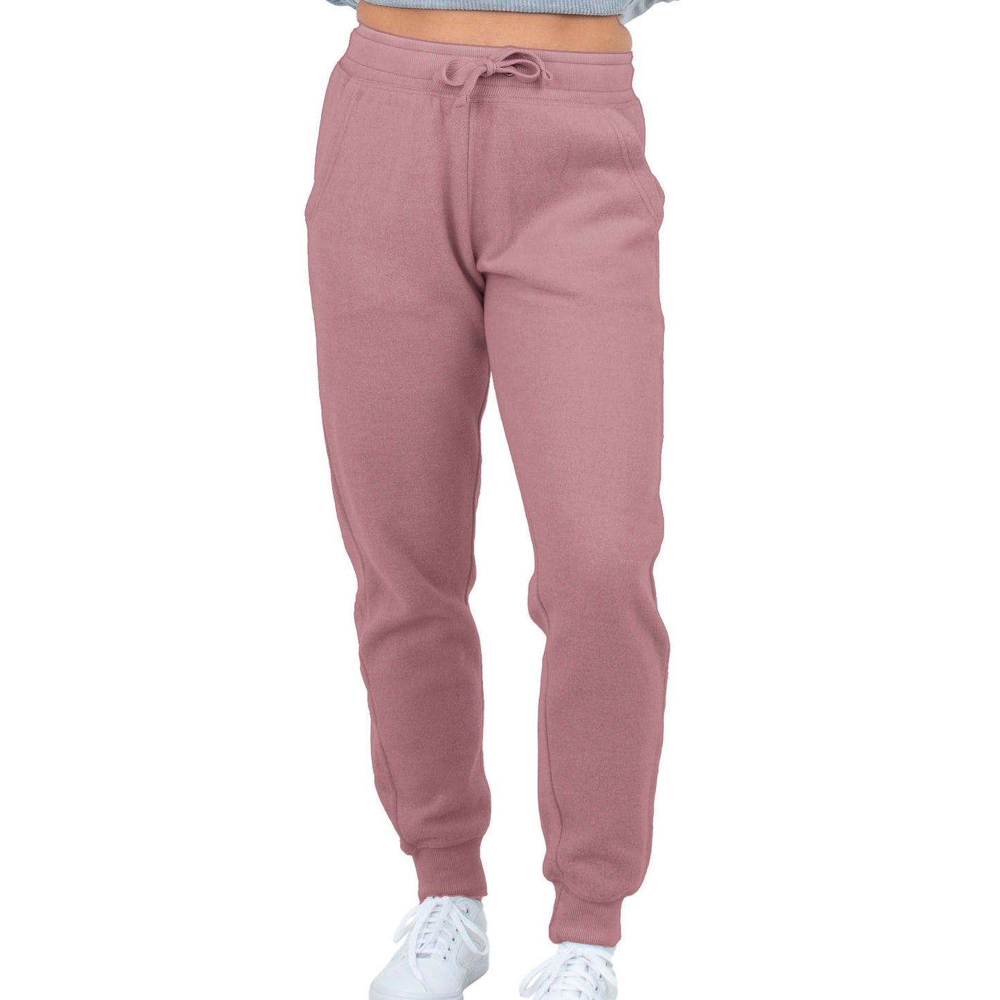 Women's Jogger Pants with Elastic Waist and Ribbed Cuffs – Cotton Style