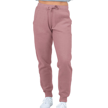 Women's Jogger Pants with Elastic Waist and Ribbed Cuffs – Cotton Style