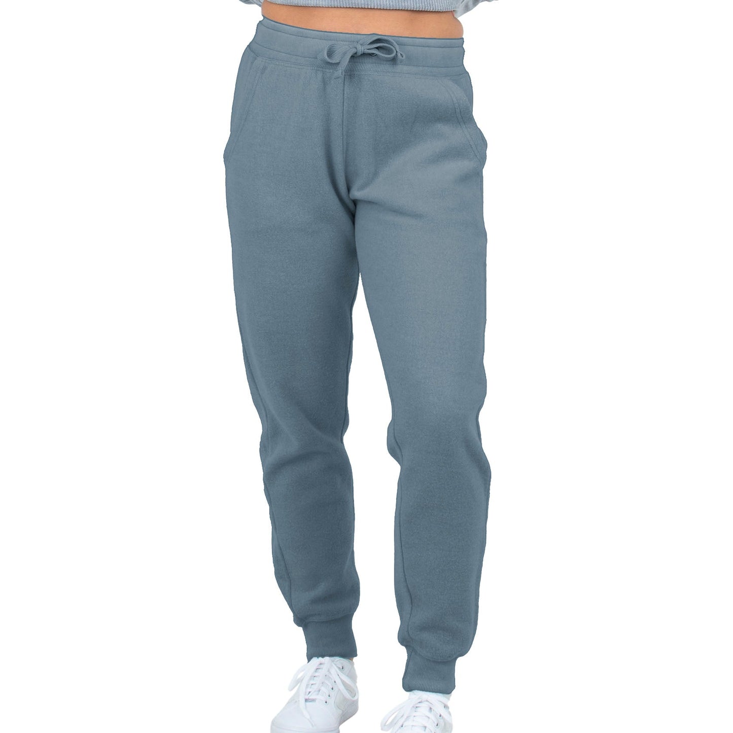 Women's Jogger Pants with Elastic Waist and Ribbed Cuffs – Cotton Style