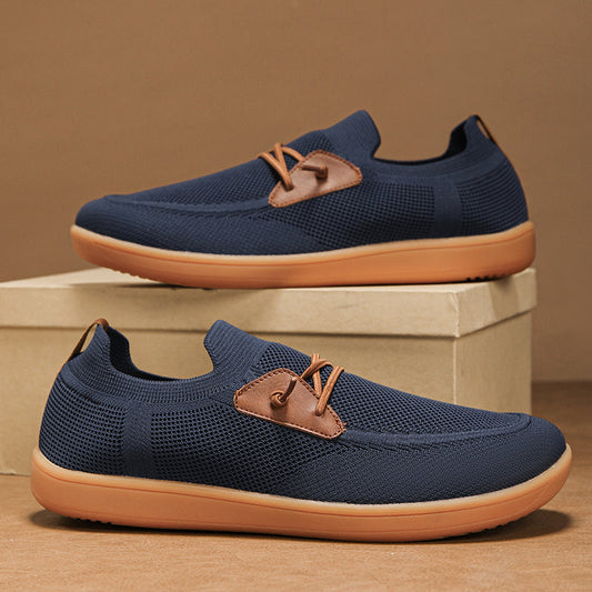 Men's breathable mesh loafers with memory foam insoles