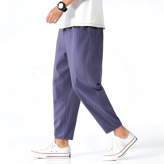 Men's Short Pants with Relaxed Fit – Drawstring Waist and Breathable Design