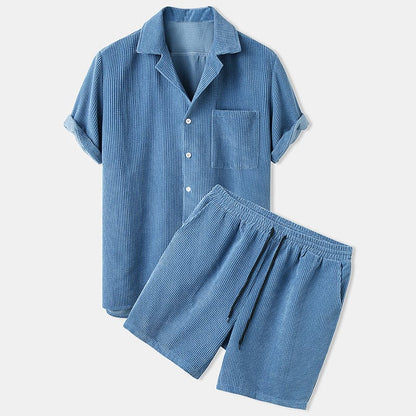 Men's Summer Set Short Sleeve Shirt and Shorts – Velvet Style