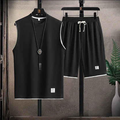 Completo Estivo Uomo Due Pezzi con Canotta e Pantaloncini con Coulisse