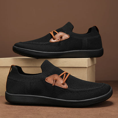 Men's breathable mesh loafers with memory foam insoles
