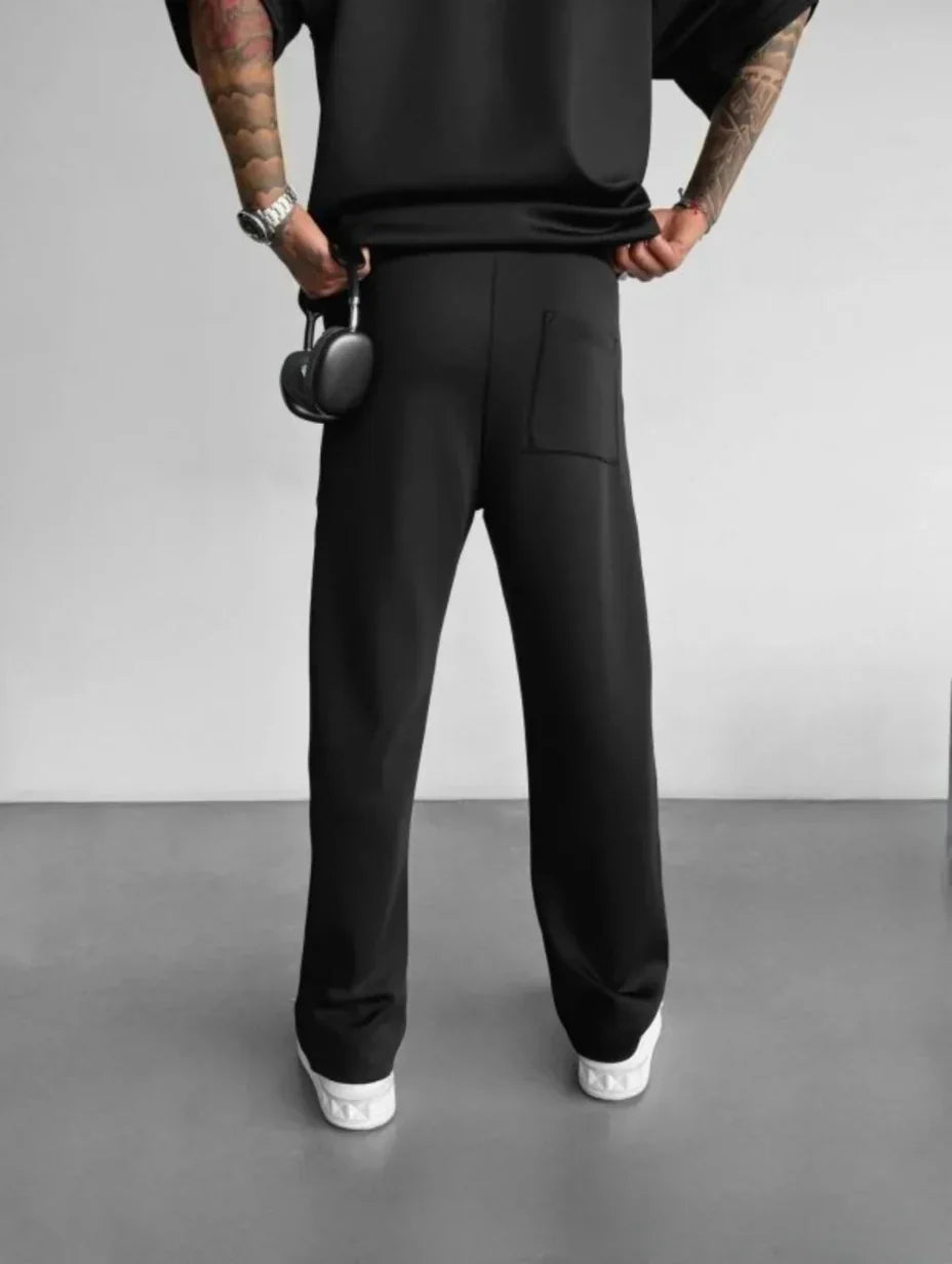 Men's Lounge Set with Sleeveless Top and Tailored Pants