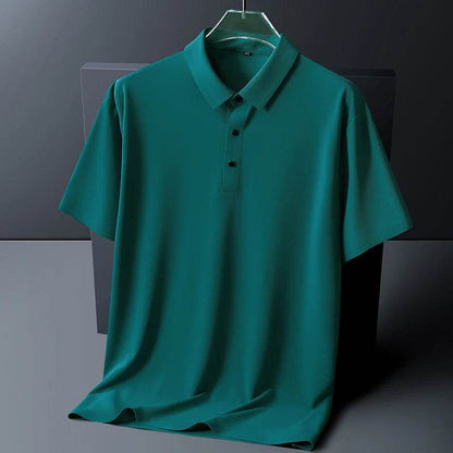 Polo da Uomo con Tessuto Elasticizzato Antipiega e Traspirante