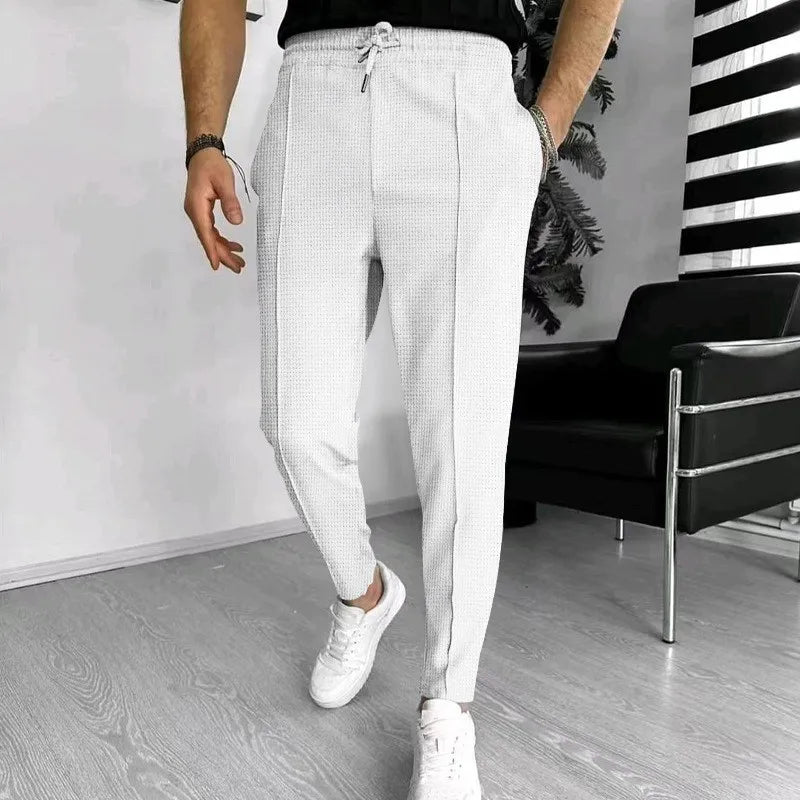 Men's Slim Fit Jogger Pants with Tapered Leg and Drawstring Waist – Active Design
