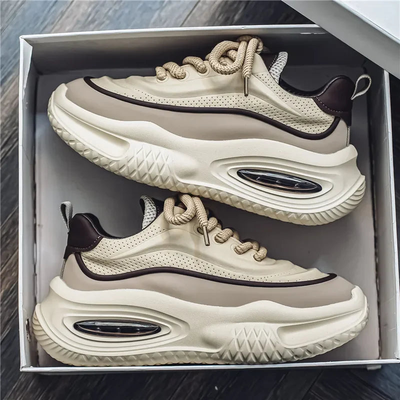 Sneakers Uomo Mesh Retrò con Suola Spessa – Stile Urbano Quotidiano
