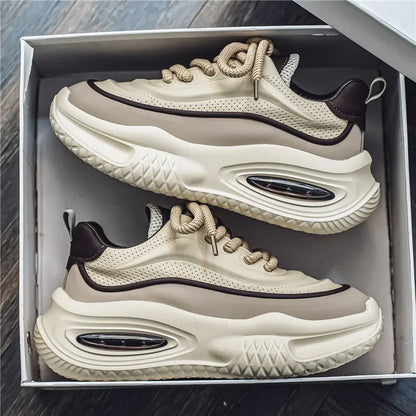 Sneakers Uomo Mesh Retrò con Suola Spessa – Stile Urbano Quotidiano