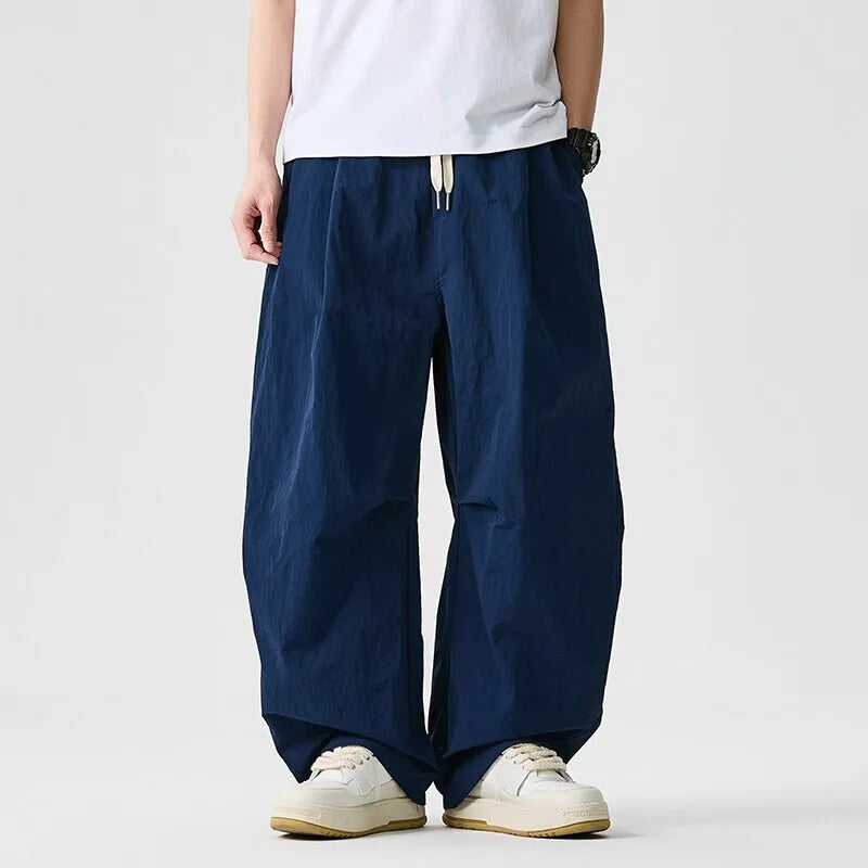 Pantaloni Jogger Uomo a Gamba Larga con Coulisse – Vestibilità Comoda