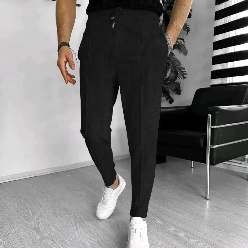Men's Slim Fit Jogger Pants with Tapered Leg and Drawstring Waist – Active Design