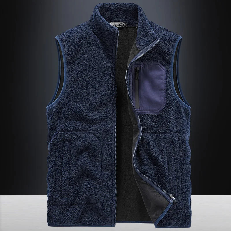 Gilet Uomo Autunnale con Texture e Tasca Utility – Design a Strati Versatile