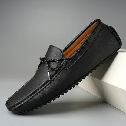 Herreslip-on mokkasiner med gummisål