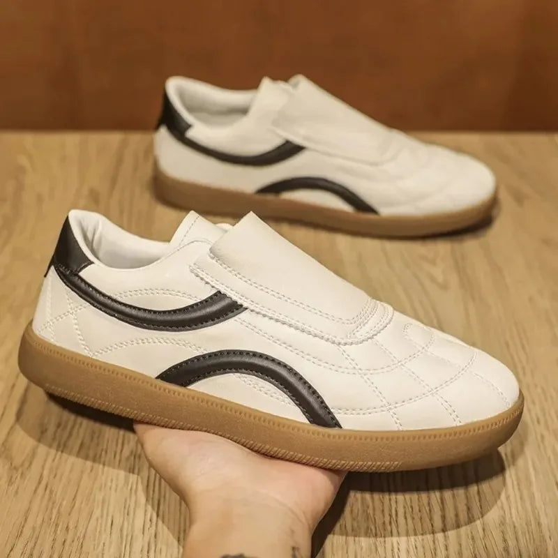 Sneakers Uomo con Lacci Effetto Pelle – Scarpe Casual per l'Uso Quotidiano