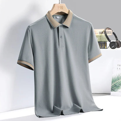 Polo da Uomo con Profili a Contrasto e Vestibilità Sartoriale