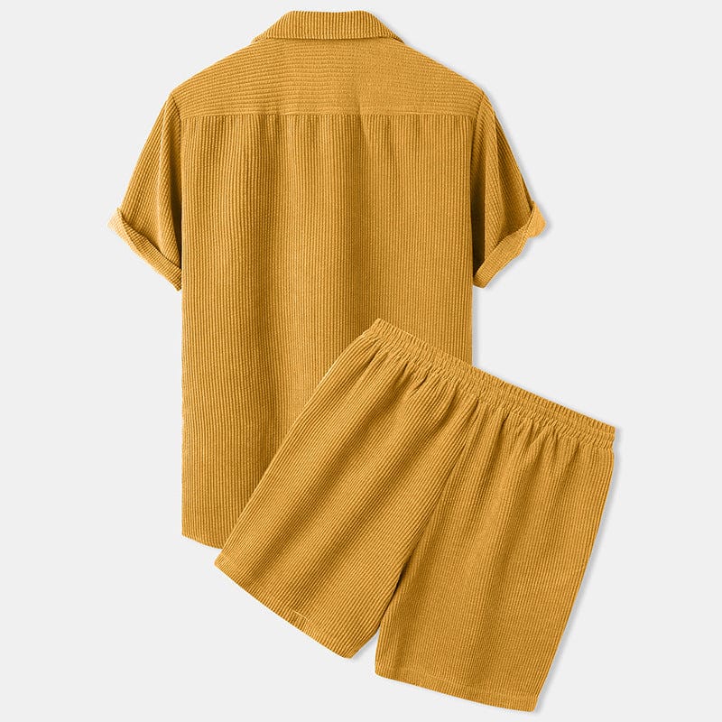 Men's Summer Set Short Sleeve Shirt and Shorts – Velvet Style