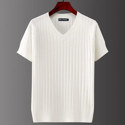 Herret-shirt med V-hals – Klassisk pasform