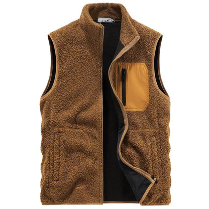 Gilet Uomo Autunnale con Texture e Tasca Utility – Design a Strati Versatile