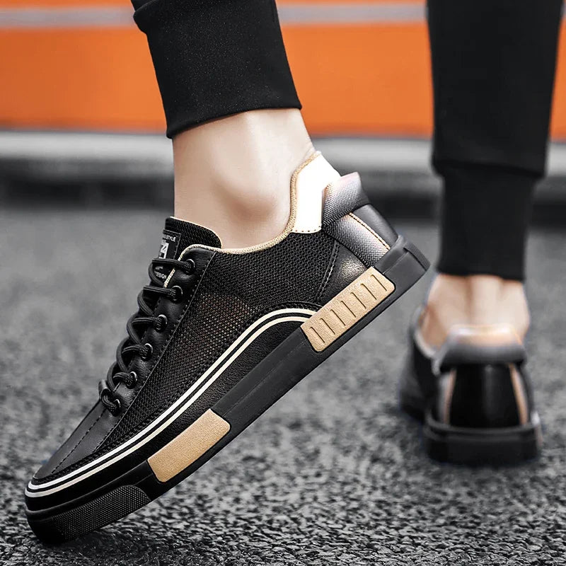 Sneakers Uomo in Mesh Traspirante con Lacci e Plantare Ammortizzato