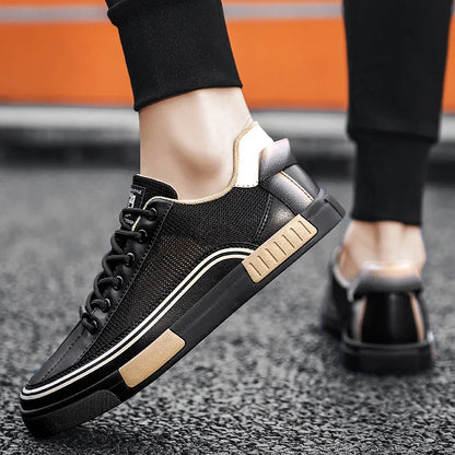 Sneakers Uomo in Mesh Traspirante con Lacci e Plantare Ammortizzato