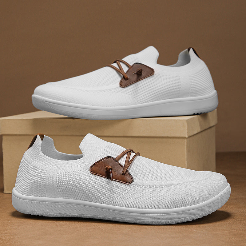 Men's breathable mesh loafers with memory foam insoles