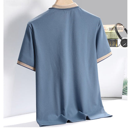 Polo da Uomo con Profili a Contrasto e Vestibilità Sartoriale