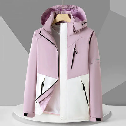Giacca Tecnica Uomo Antivento Impermeabile con Cappuccio e Tasche con Zip – Stile Outdoor