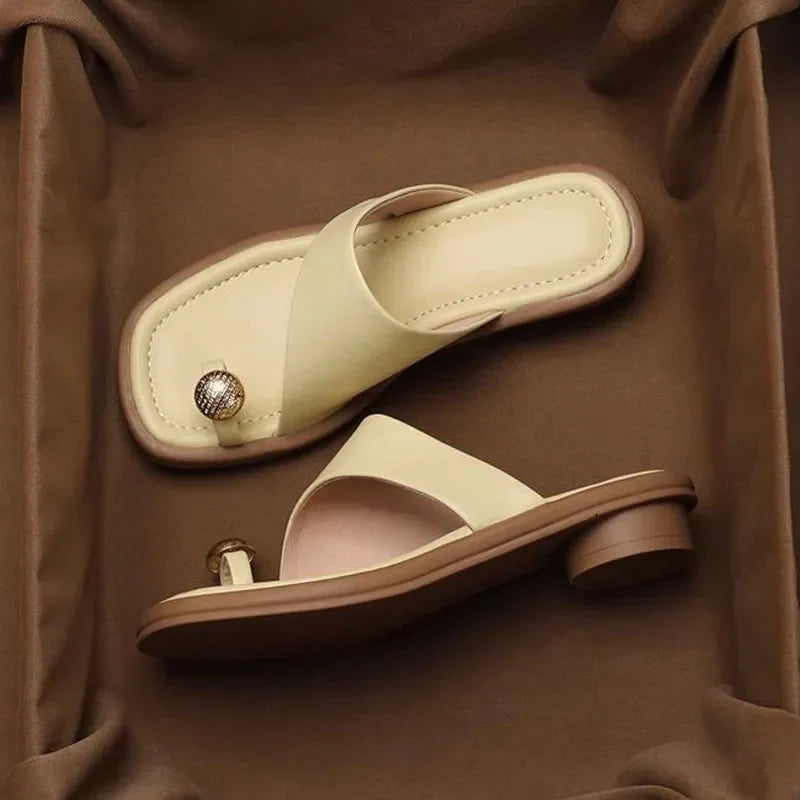Women's Summer Sandals Square Toe Wide Heel Adjustable Straps – Everyday Comfort