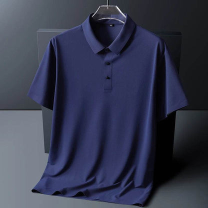 Polo da Uomo con Tessuto Elasticizzato Antipiega e Traspirante
