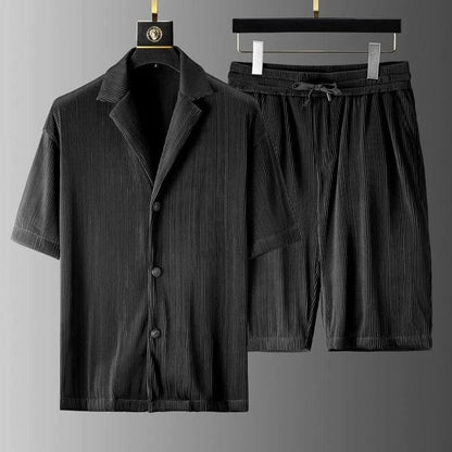 Men's Summer Suit Short Sleeve Shirt and Pants