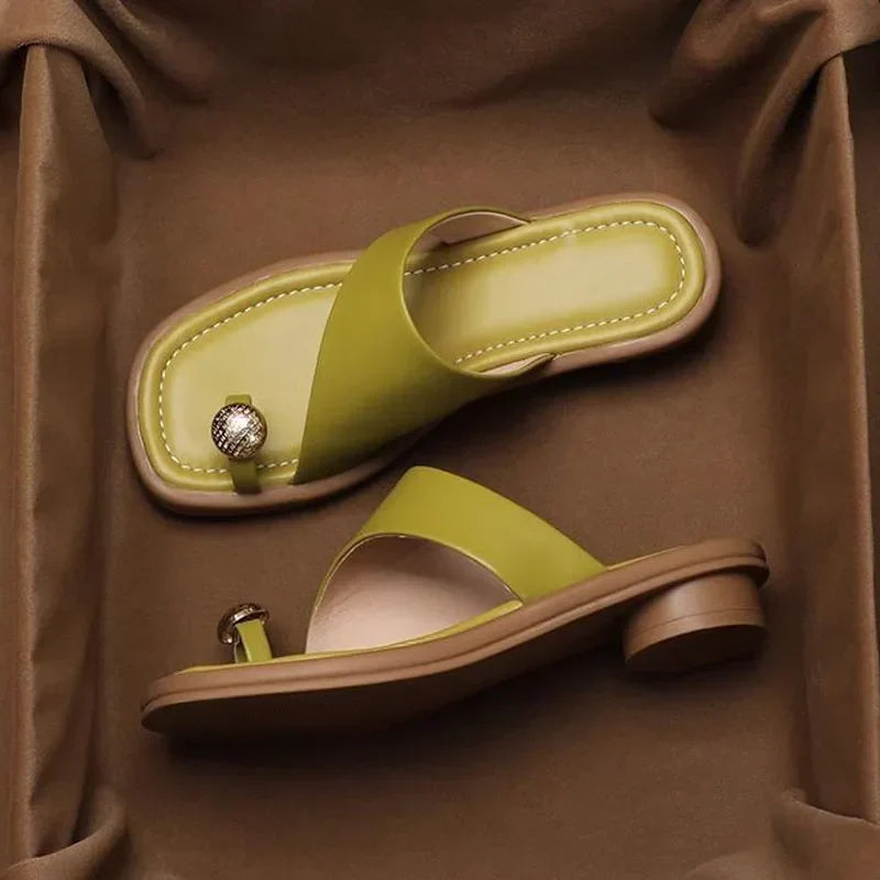 Women's Summer Sandals Square Toe Wide Heel Adjustable Straps – Everyday Comfort