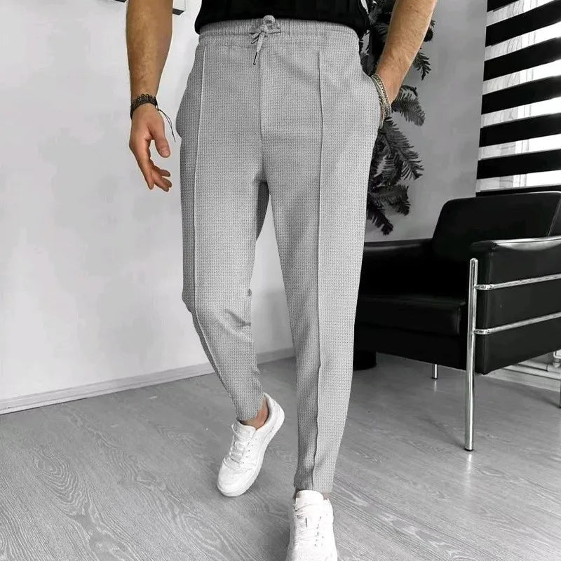 Men's Slim Fit Jogger Pants with Tapered Leg and Drawstring Waist – Active Design
