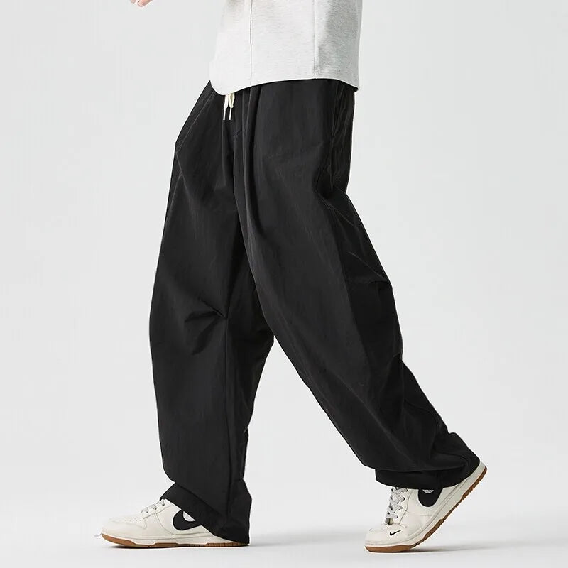 Pantaloni Jogger Uomo a Gamba Larga con Coulisse – Vestibilità Comoda
